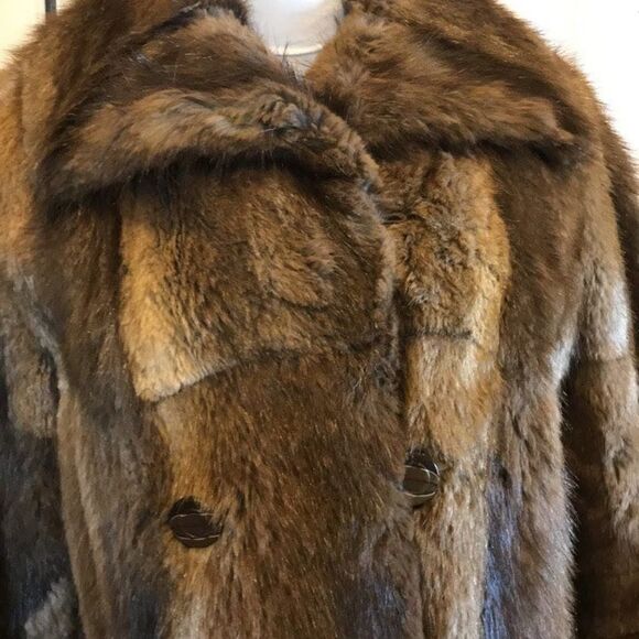 Super Cute Vintage Muskrat Double Breasted Coat - Picture 3 of 14